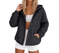 Womens rain Jackets Raincoat Women Waterproof Lightweight Summer Long Sleeve Full Zip Raincoat with Hooded Breathable Windbreaker Softshell Jackets with Pockets for Hiking Walking Cycling
