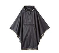 Womens Rain Poncho Waterproof Raincoat with Hood Zipper Outdoor Hiking Biking - - One Size