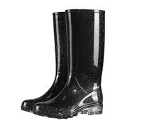 Women's Rain Shoes Stylish Long Boots for Outdoor Use Ideal for All Seasons Using Materials and Everyday Comfort (Black, 5.5)