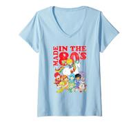Womens Rainbow Brite Made In The 80's Distressed Group Shot V-Neck T-Shirt