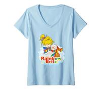 Womens Rainbow Brite & Twink Best Friends Forever V-Neck T-Shirt
