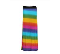 Womens Rainbow Cami Top Swing Dress Vest Cap Sleeve Midi Dress Racer Back Maxi Sheering Maxi