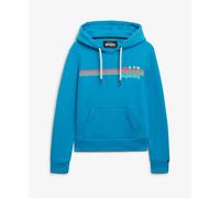 Women's rainbow striped hoodie sweatshirt Superdry Bleu XL
