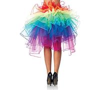 Womens Rainbow Tutu Skirt, Multicolor Rainbow Style Skirt, Layered Dancing Ruffle Tutu Rainbow Bustle Skirt Mini Skirt Petticoat for Girls Women Dancer