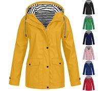 Womens Raincoat Waterproof Coat Womens Size 20 Jackets For Women Uk Womens Lightweight Waterproof Jacket Fleece Jackets For Women Uk Pink Denim Jacket Women Raincoat Windbreaker,Red,S