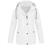 Womens Raincoats Waterproof with Hood Today's Deals, Plus Size Trench Coat Solid Color Ladies Raincoat Rain Poncho Rain Jackets Lightweight Long Rain Coats Gifts for Women Birthday Holiday Essentials