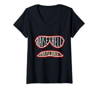 Women's Raise Hell Praise Dale Classic Black V-Neck T-Shirt