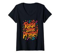 Womens Raise Some Praise! V-Neck T-Shirt