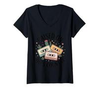 Womens Raised on 90's Country Music Lover Nostalgia Retro Vibe V-Neck T-Shirt