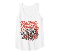 Womens Raising Chaos Tiger Wild Grunge Street Art Tank Top