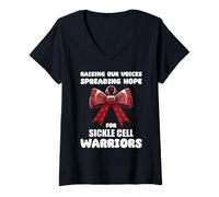 Womens Raising Our Voices, Spreading Hope for Sickle Cell Warriors V-Neck T-Shirt