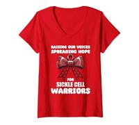 Womens Raising Our Voices, Spreading Hope for Sickle Cell Warriors V-Neck T-Shirt