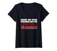 Womens Raising Our Voices, Spreading Hope for Sickle Cell Warriors V-Neck T-Shirt