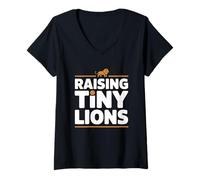 Women's Raising Tiny Lions V-Neck T-Shirt