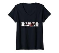 Women's Rambo Compound Bow First Blood Part II V-Neck T-Shirt