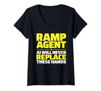 Women's Ramp Agent Never Replace V-Neck T-Shirt