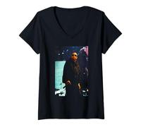 Womens Rapper Jay-Z at Glastonbury 2008 by Andy Willsher V-Neck T-Shirt