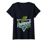 Womens Raptors On Tour Jurassic PARC 2025 V-Neck T-Shirt