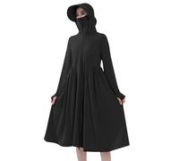 Women's Rash Guards Long Coat Sale Clearance,Ladies UPF 50+ UV Sunscreen Long-Sleeved Yoga Zipper Hooded Jackets Lightweight Breathable Sports Tops Sun Protection Maxi Jacket Outdoor Activewear Black