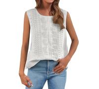 Womens Rash Vest,Summer Retro 3/4 Sleeve Tunic Loose Baggy T-Shirts Plus Size Lightweight Linen Flowy Boho Tee Blouse,Womens Tank Tops