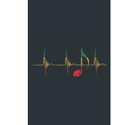 Womens Rasta Reggae Music Notes Heartbeat EKG Pulse Clefs: - 6 x 9 inches, To Do List Notebook, 120 Pages