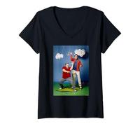 Womens Ray Romano Kevin James Actors Golf Set by Michael Grecco V-Neck T-Shirt