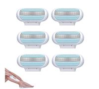 Women's Razor Blades Refills Compatible with Gillette Venus, 3-Layer Stainless Steel Blades & Pivoting Head Smooth Shave, Comfort Edge, Easy Click Wet/Dry Use for Travel & Bathroom (Blue,6Pcs)
