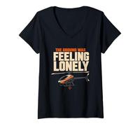 Women's RC Helicopter RC Heli Pilot Remote Control Heli Gift V-Neck T-Shirt
