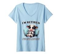 Women's Re-Tired, I was Tired Yesterday & I’m Tired Again Today V-Neck T-Shirt