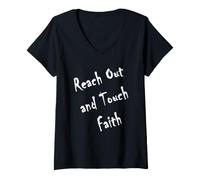 Women's Reach Out and Touch Faith V-Neck T-Shirt