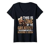 Womens Reading a Book One of Life's Greatest Pleasures - V-Neck T-Shirt