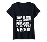 Womens Reading a Book One of Life's Greatest Pleasures |- V-Neck T-Shirt