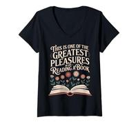 Womens Reading a Book One of Life's Greatest Pleasures - V-Neck T-Shirt