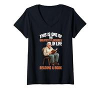 Womens Reading a Book One Of Life's Greatest Pleasures - V-Neck T-Shirt