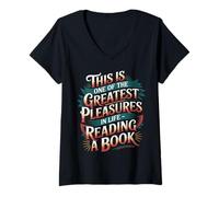 Womens Reading a Book One of Life's Greatest Pleasures |- V-Neck T-Shirt