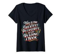 Womens Reading a Book One of Life's Greatest Pleasures |- V-Neck T-Shirt