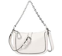 Womens Real Leather 2-in-1 Cross Body Shoulder Bag Classic Style Aurora (White)