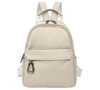 Womens Real Leather Backpack Mid Size Casual Rucksack Bag Kaia (Off White)