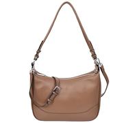 Womens Real Leather Handbag Hobo Style Shoulder Bag Daphne (Brown)