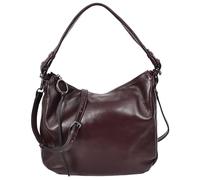 Womens Real Leather Handbag Hobo Style Shoulder Bag Diana (Purple)
