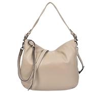 Womens Real Leather Handbag Hobo Style Shoulder Bag Diana (Taupe)