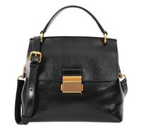 Womens Real Leather Handbag Small Cross Body Shoulder Bag Gabriella (Black)