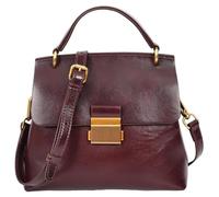 Womens Real Leather Handbag Small Cross Body Shoulder Bag Gabriella (Brown)