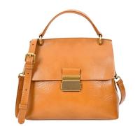 Womens Real Leather Handbag Small Cross Body Shoulder Bag Gabriella (Tan)