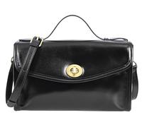 Womens Real Leather Handbag Small Cross Body Shoulder Bag Havana (Black)