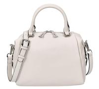 Womens Real Leather Handbag Small Size Classic Shoulder Bag Luna (Ivory)