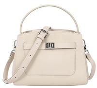 Womens Real Leather Handbag Top Handle Mini Shoulder Bag Lydia (Off White)