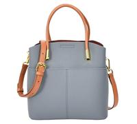 Womens Real Leather Handbag Top Handle Small Shoulder Bag Ella (Sky Blue)