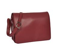 Womens Real Leather Organiser Shoulder Flap over Cross Body Bag Puerto Rico Red