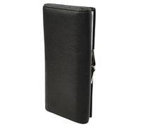 Womens Real Leather Purse Envelope Style with Metal Frame Large Size Wallet Cumbria Black
